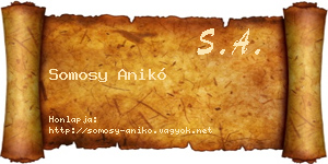 Somosy Anikó névjegykártya